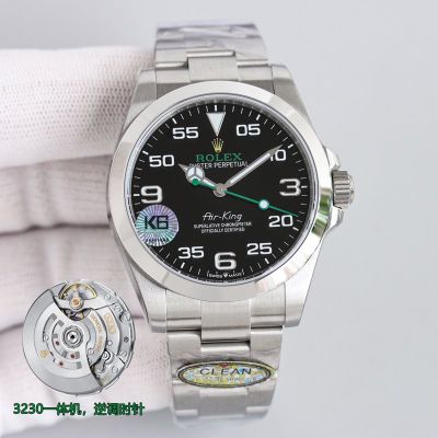 C Factory Swiss 3230 ROLEX Air-king Black Dial Watch 40 mm buy replica watches online USA
